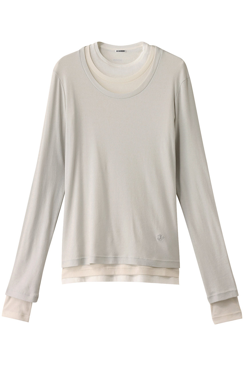 JIL SANDER 【JIL SANDER+】KIT レイヤード ロングスリーブTシャツ (ポラー, M) ジル サンダー ELLE SHOP JIL SANDER 【JIL SANDER+】KIT レイヤード ロングスリーブTシャツ (ポラー, M) ジル サンダー ELLE SHOP