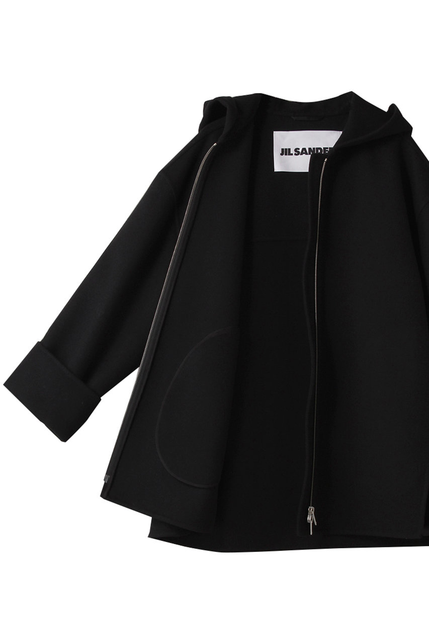 JIL SANDER(ジル サンダー)｜フーディージャケット/ブラック の通販