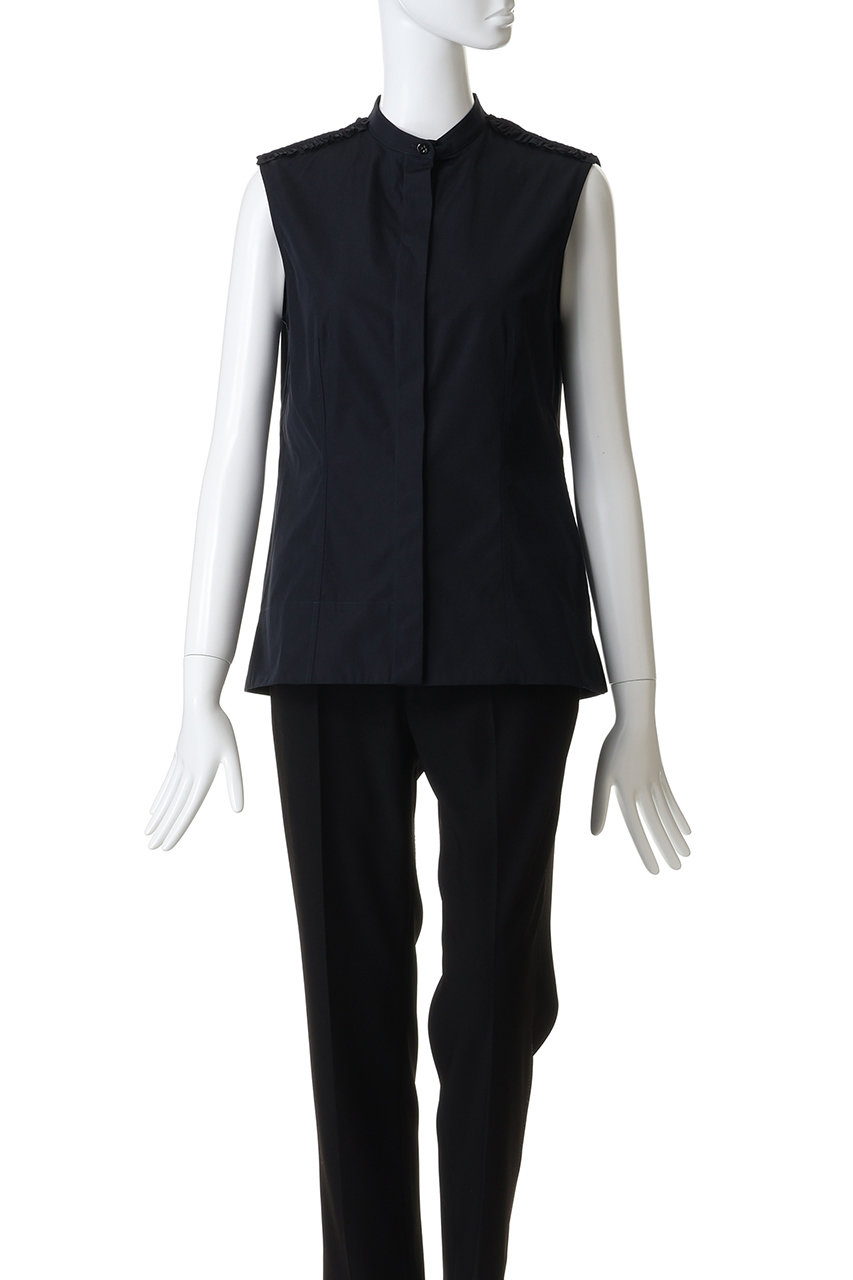 JIL SANDER(ジル サンダー)｜ノースリーブ カラーシャツ/ネイビー の