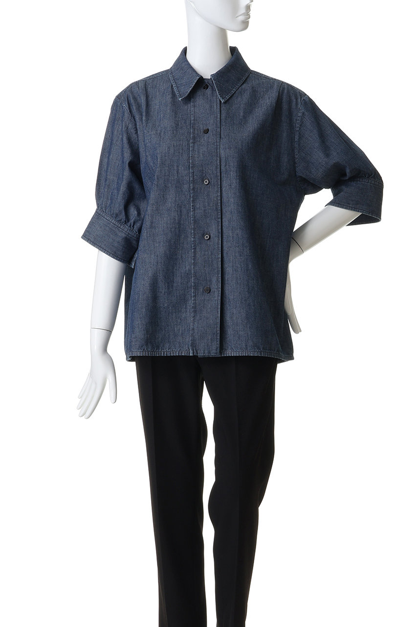 JIL SANDER(ジル サンダー)｜コットンシャンブレー ハーフスリーブ