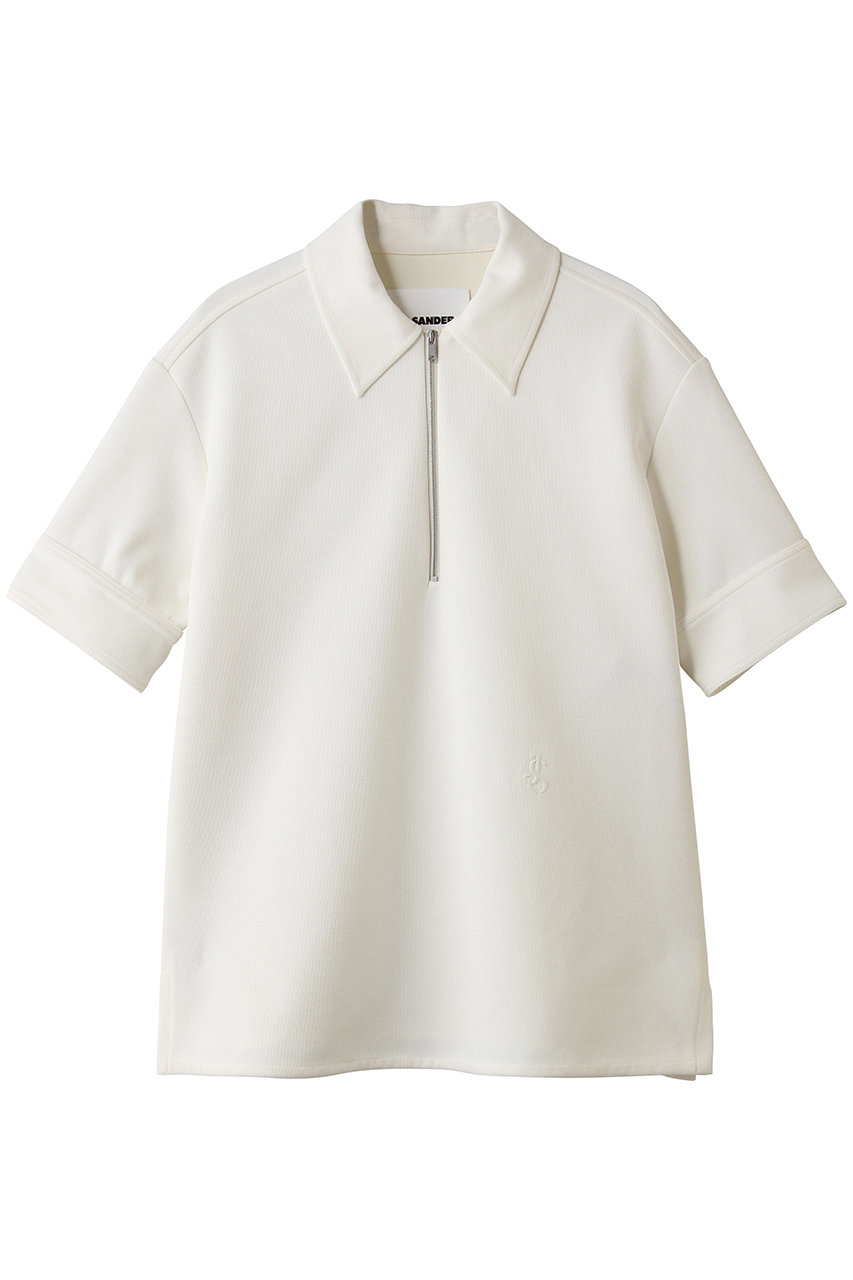 ジル サンダー/JIL SANDERの刺しゅうLOGO ショートスリーブ ポロシャツ(ポーセリン/J02GL0113-J20018)