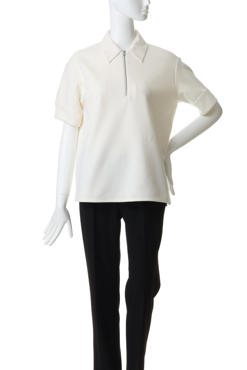 JIL SANDER (ジルサンダー) 半袖シルクポロシャツ 46サイズ アウトレット】【ラスト1点】JIL SANDER ジルサンダー ポロシャツ