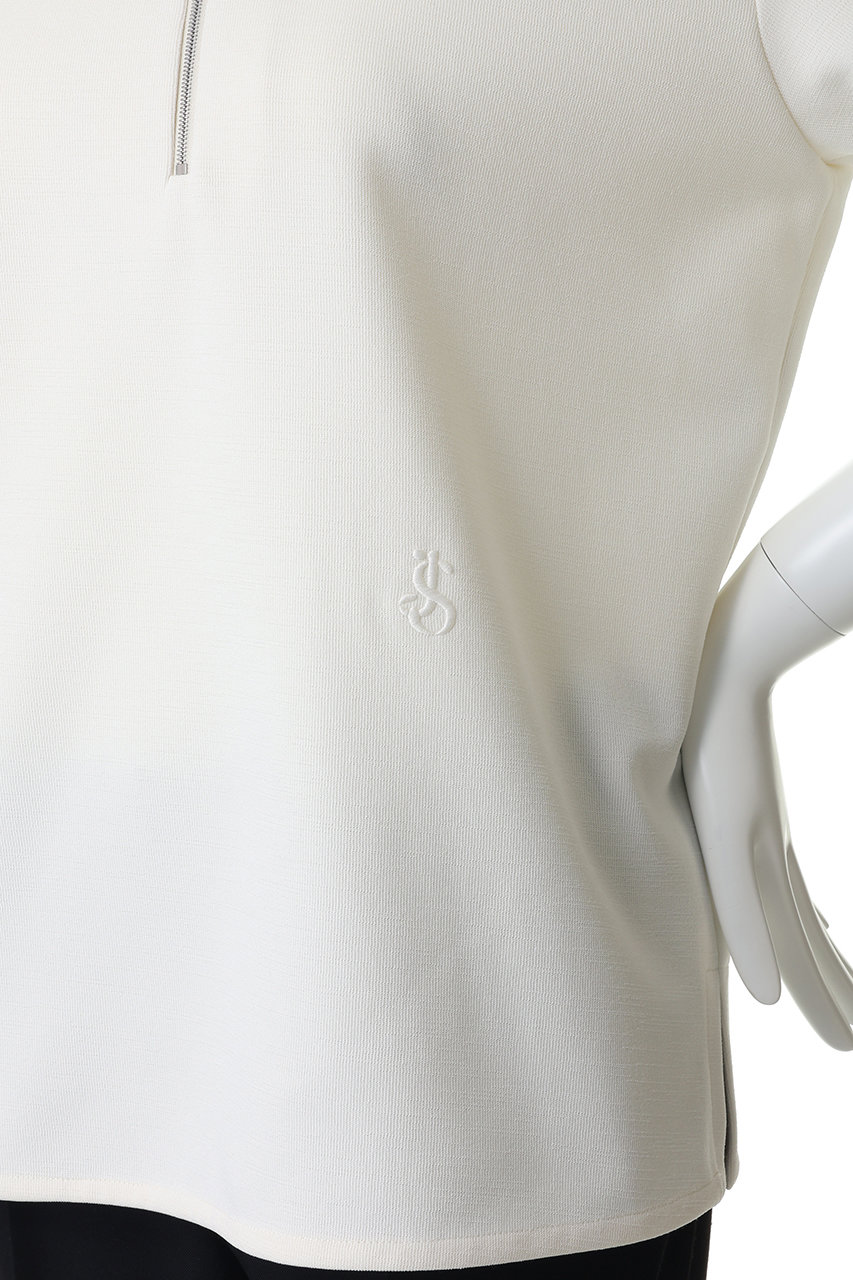 美品 ジルサンダー コットン ノーカラー シャツ JIL SANDER JIL SANDER（ジルサンダー） Tシャツ Jil Sanderロゴ バック プリント