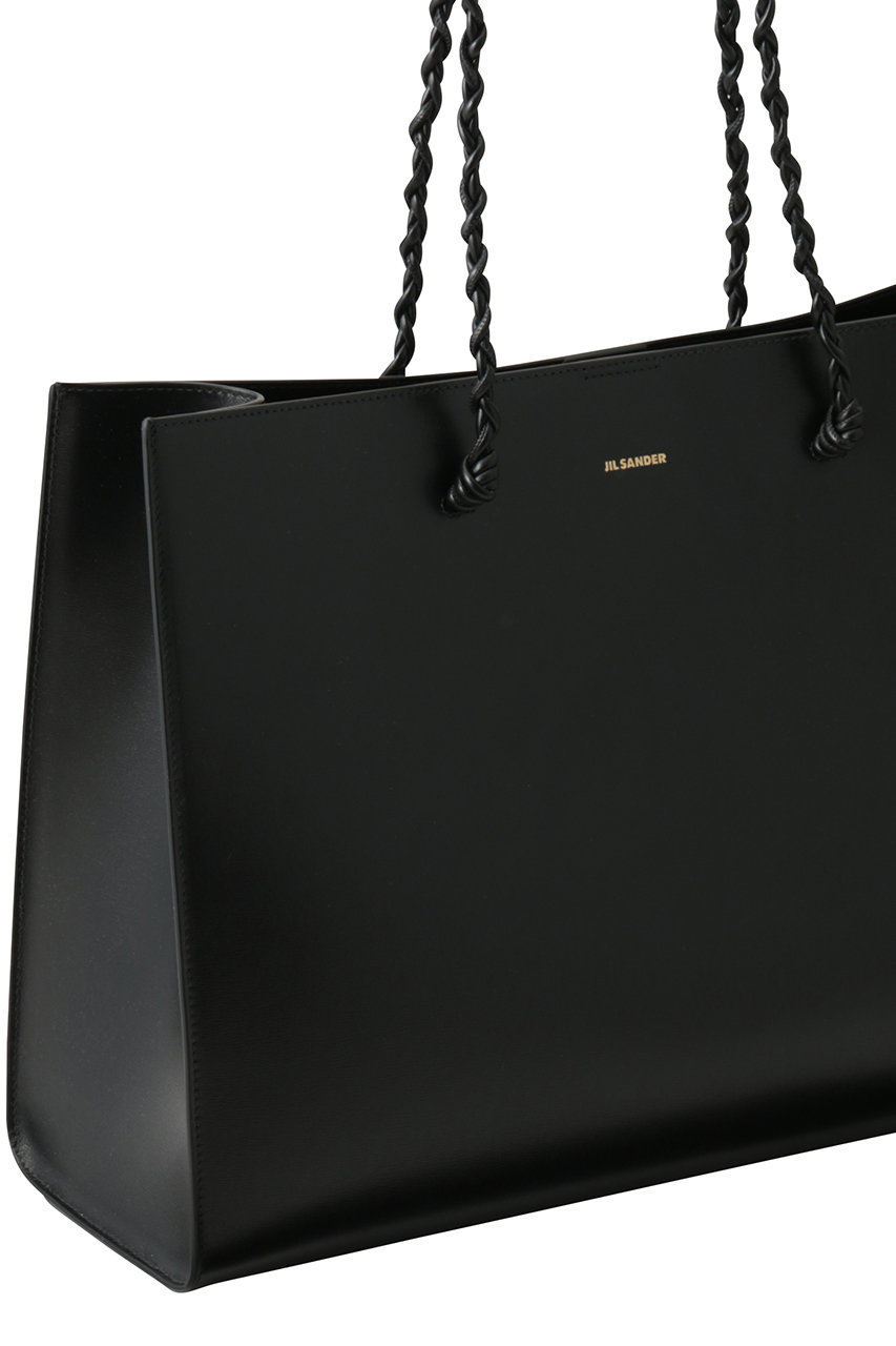 JIL SANDER(ジル サンダー)｜TANGLE レザートートバッグ/ブラック の