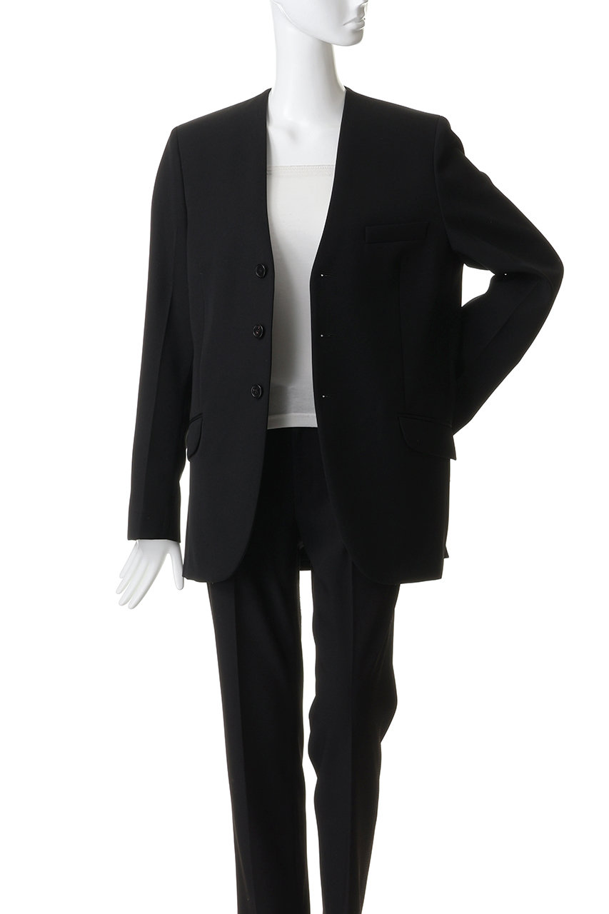 JIL SANDER(ジル サンダー)｜ウール ギャバジン ノーカラージャケット