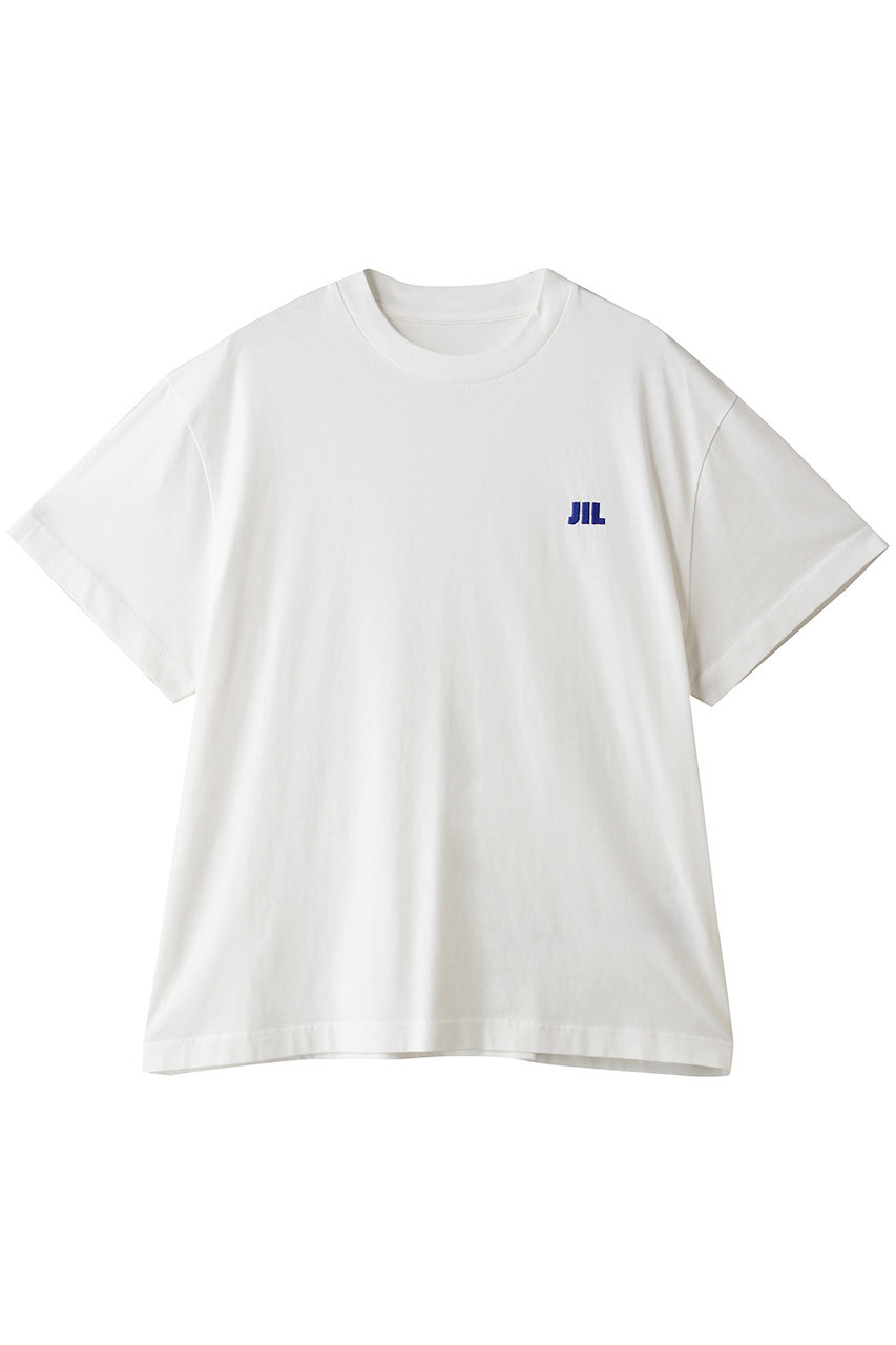 ジル サンダー/JIL SANDERのロゴ刺しゅう コットン クルーネックTシャツ(オプティックホワイト/J02GC0163-J45048)