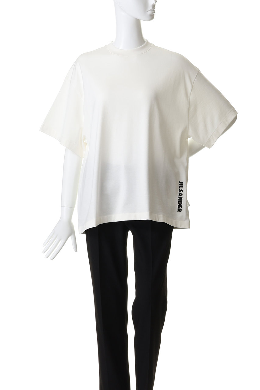 JIL SANDER(ジル サンダー)｜ロゴプリント コットン クルーネックT