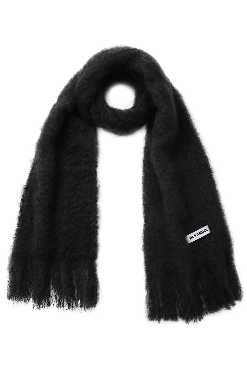 ジル サンダー/JIL SANDERのモヘアミックス ナローマフラー(ブラック/J02TE0113-J40041)