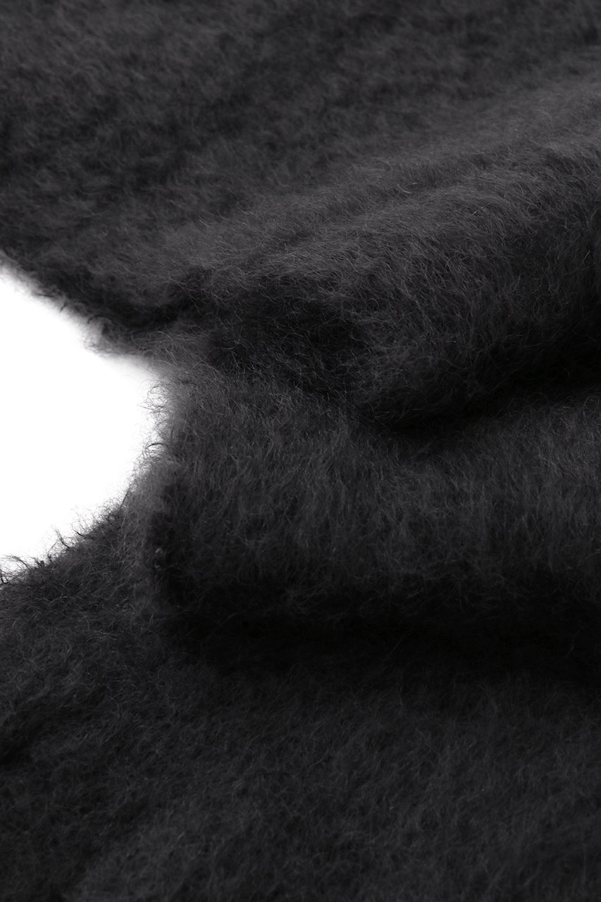 JIL SANDER(ジル サンダー)｜モヘアミックス ナローマフラー/ブラック