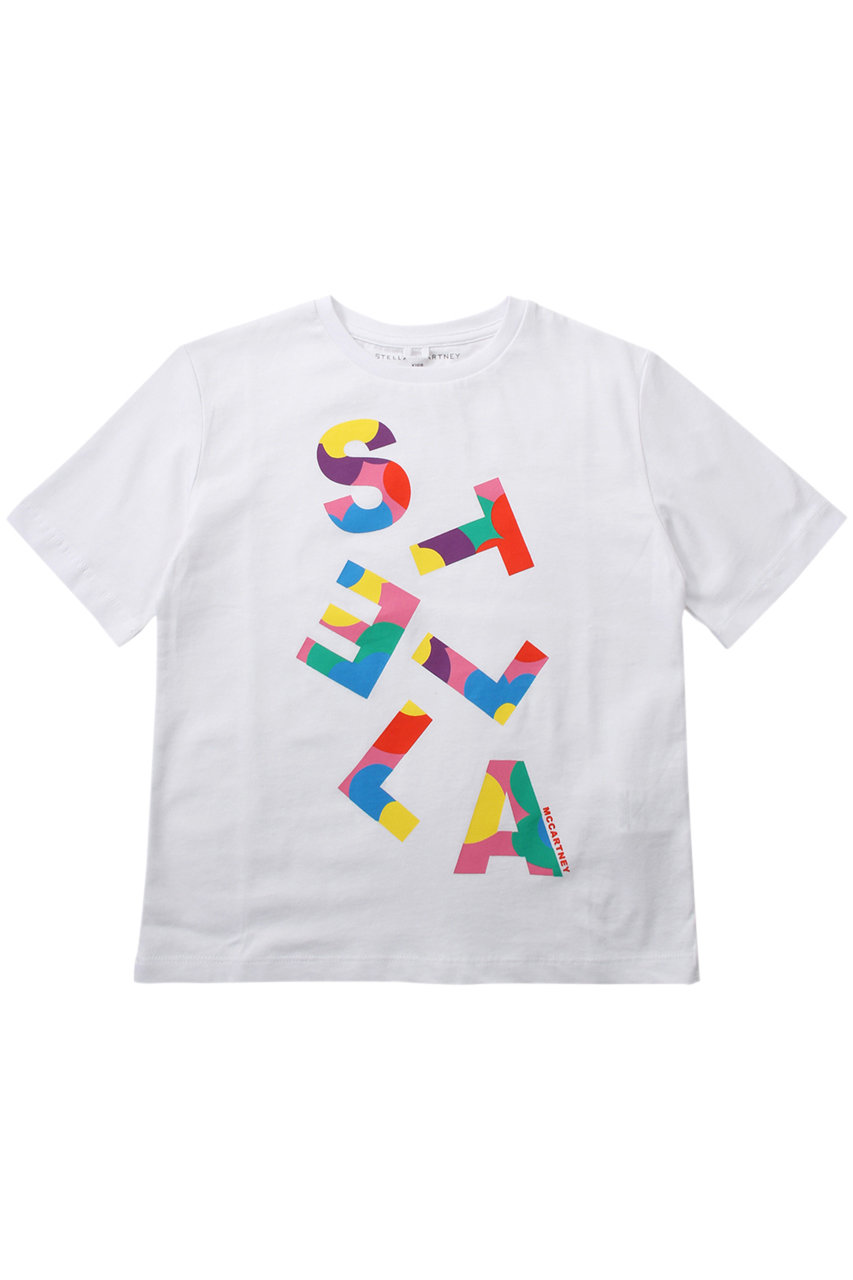 【KIDS】レインボーロゴプリントコットンTシャツ