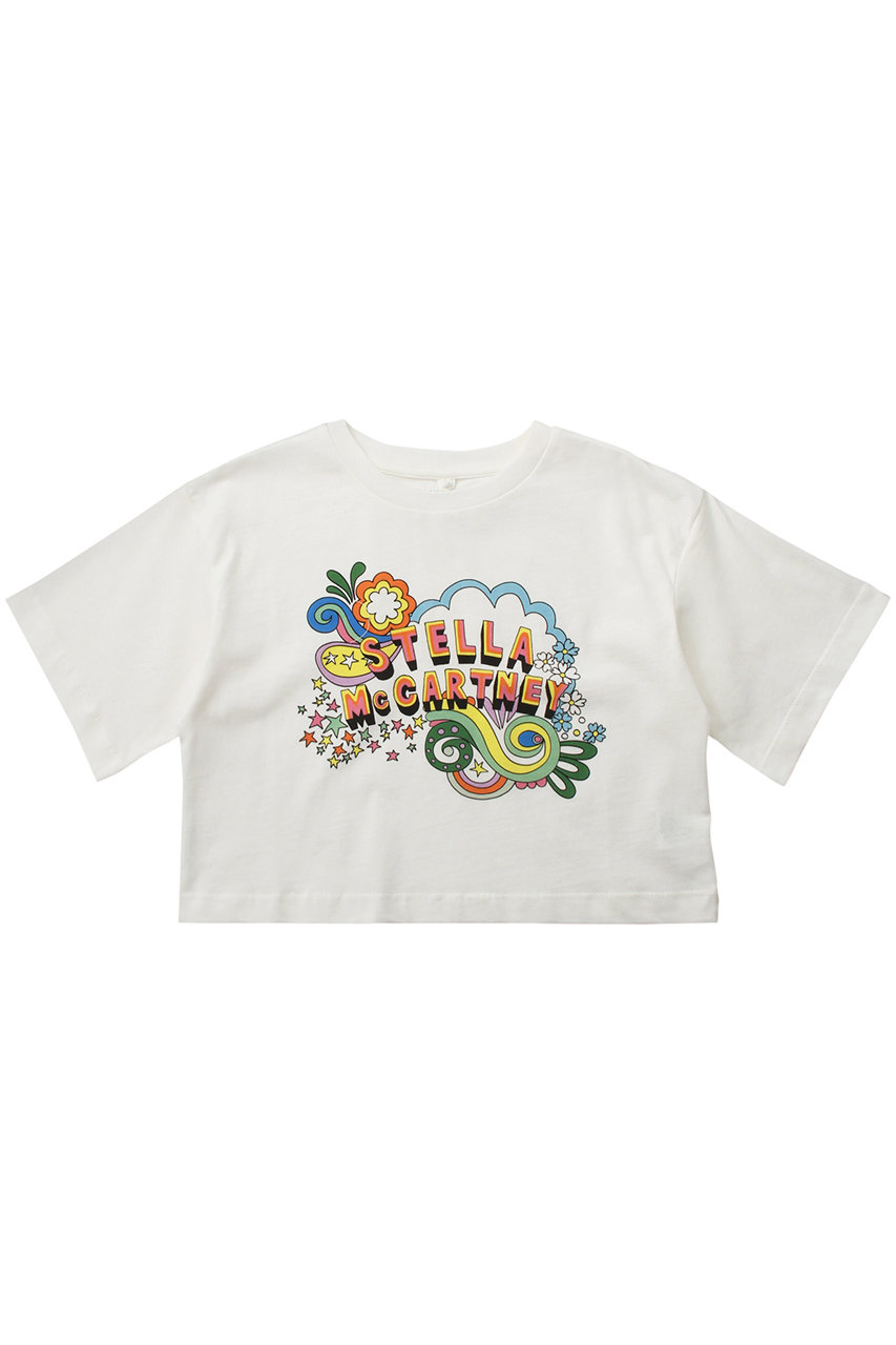 STELLA McCARTNEY 【KIDS】ロゴプリントコットンTシャツ (アイボリー, 4) ステラ マッカートニー ELLE SHOP