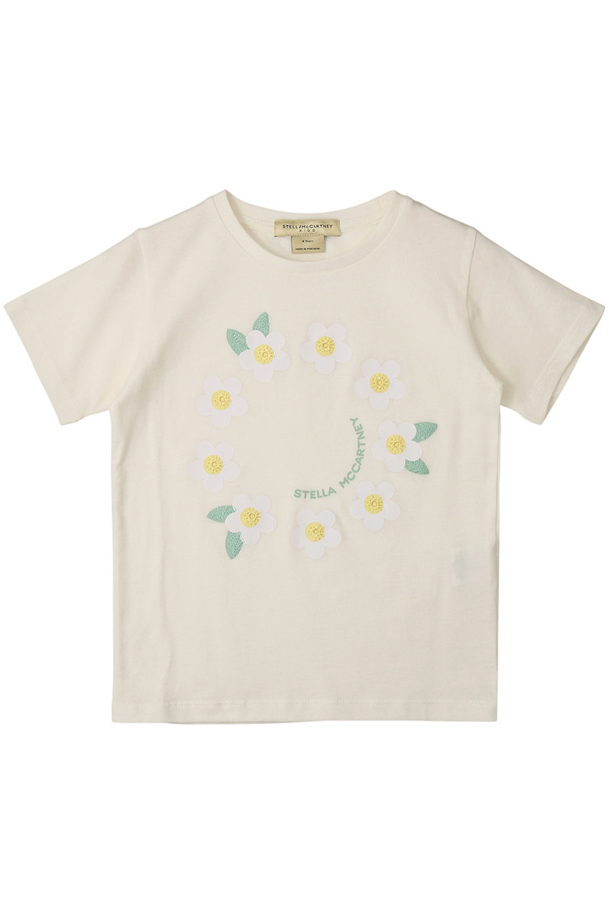【KIDS】フラワープリントコットンTシャツ