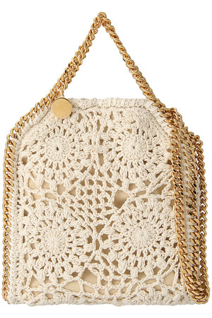 ステラ マッカートニー/STELLA McCARTNEYのFalabella Tiny コットンクロシェ2wayミニトートバッグ