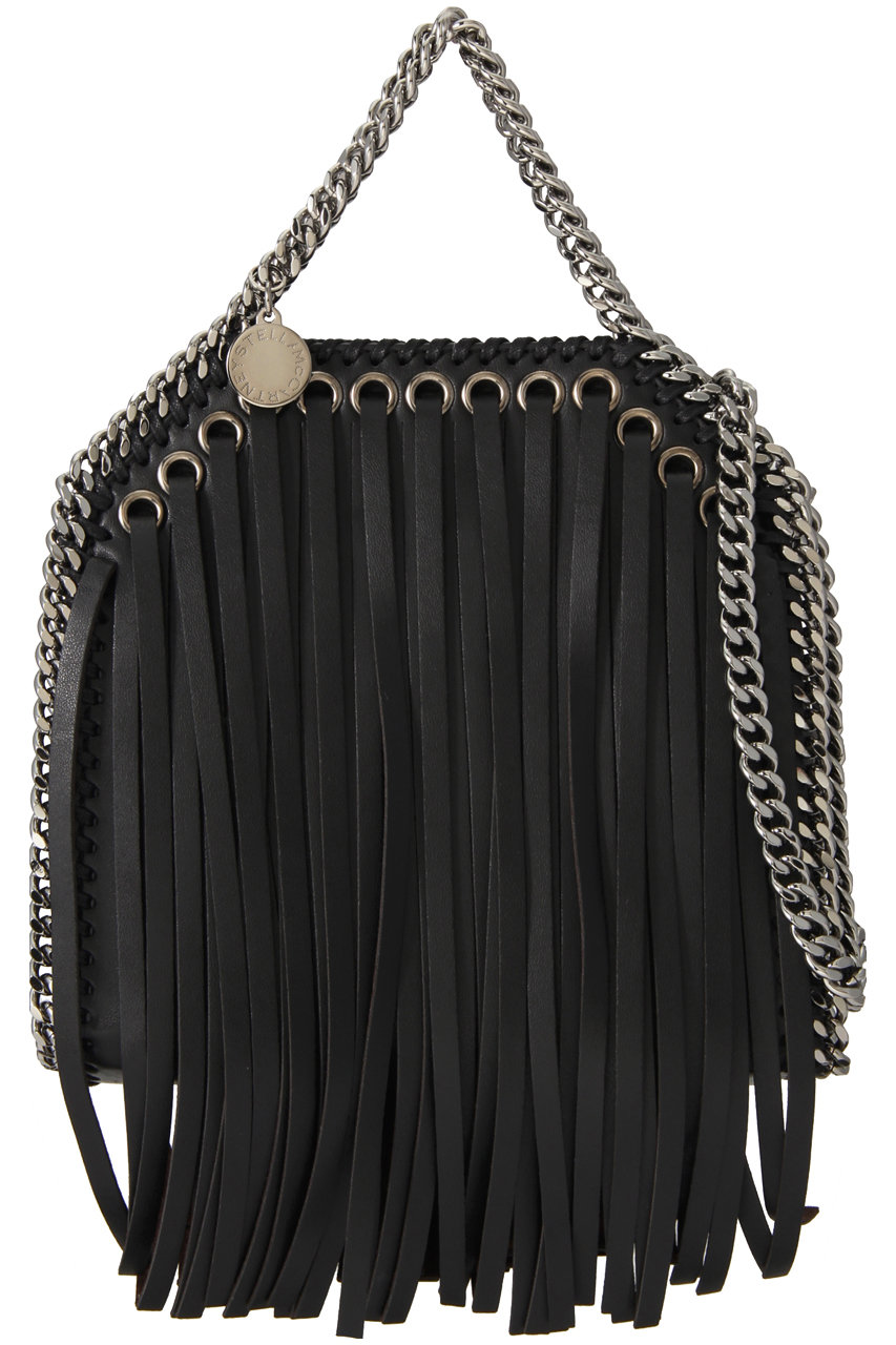  STELLA McCARTNEY Falabella Tiny フリンジ2wayミニトートバッグ (ブラック F) ステラ マッカートニー ELLE SHOP