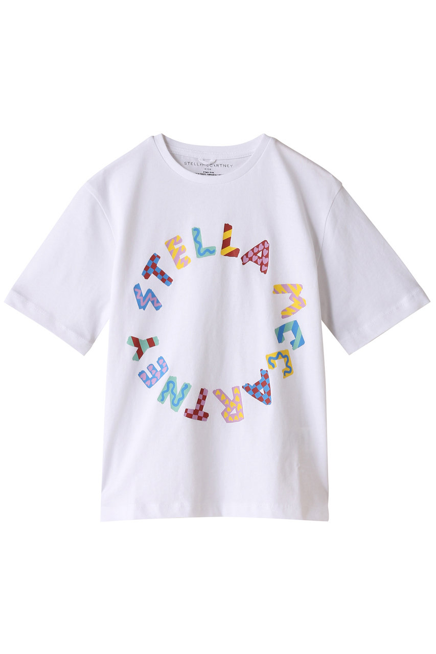 ステラ マッカートニー/STELLA McCARTNEYの【KIDS】カラフルロゴプリント ホワイトTシャツ(ホワイト/K03407PK0054)
