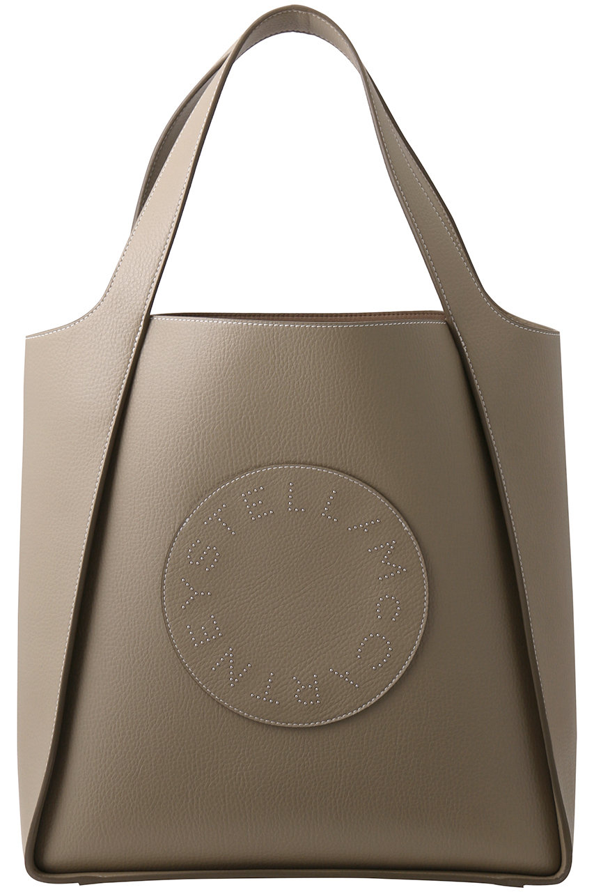 STELLA McCARTNEY Stella Logo スタッズスクエアトートバッグ (バンブー, F) ステラ マッカートニー ELLE SHOP STELLA McCARTNEY Stella Logo スタッズスクエアトートバッグ (バンブー, F) ステラ マッカートニー ELLE SHOP