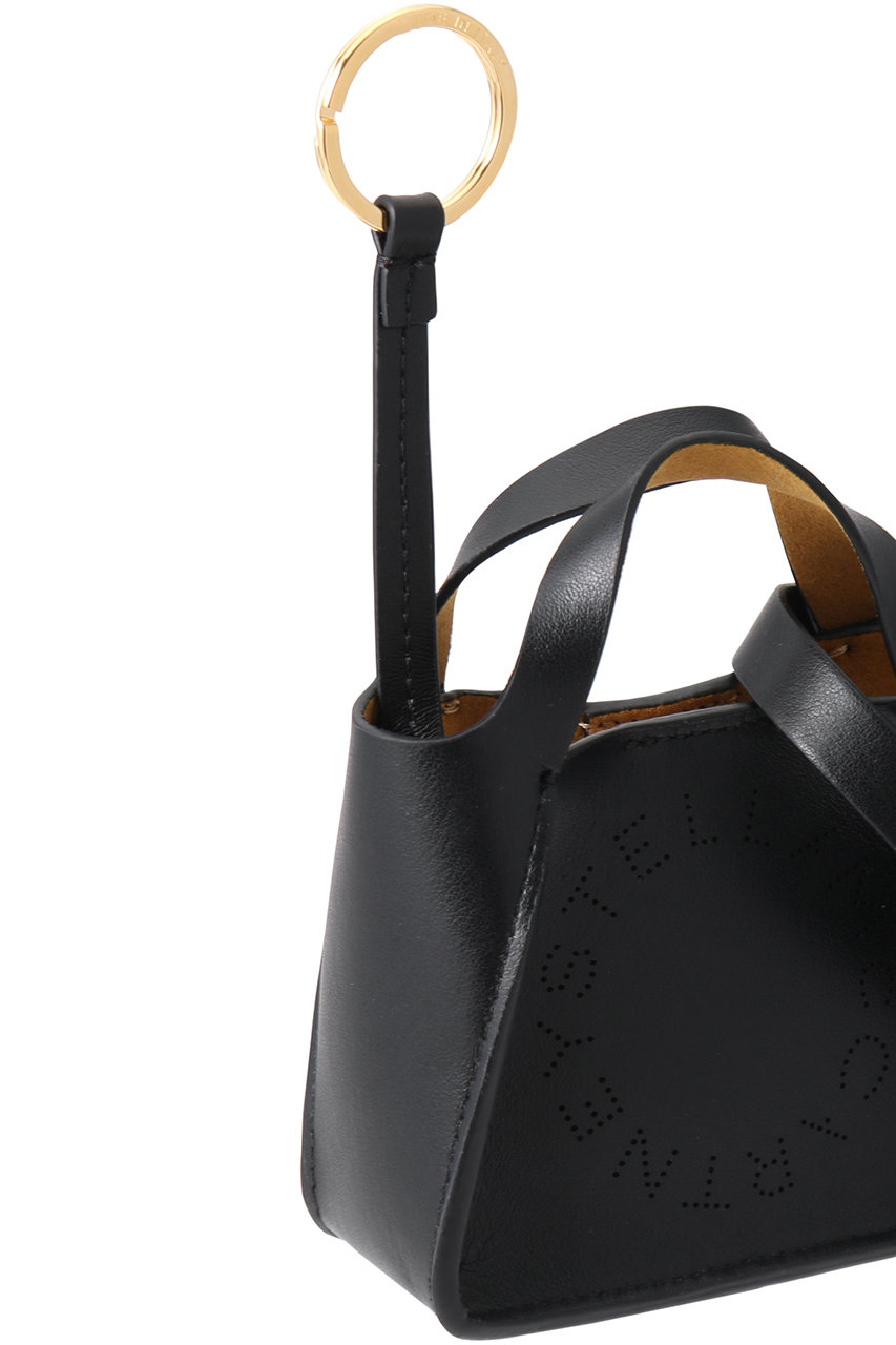 ステラマッカートニー ロゴ トート エアポッドケース キーリング Women Black Logo Tote AirPods Case Keychain | Stella