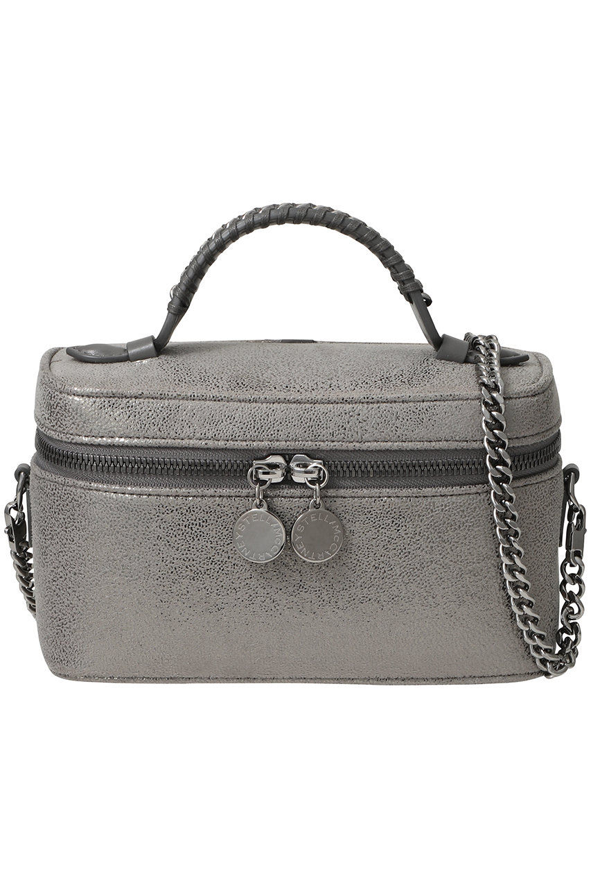 STELLA McCARTNEY Falabella シャイニードットシャモアバニティケース (スチールグレー, F) ステラ マッカートニー ELLE SHOP STELLA McCARTNEY Falabella シャイニードットシャモアバニティケース (スチールグレー, F) ステラ マッカートニー ELLE SHOP