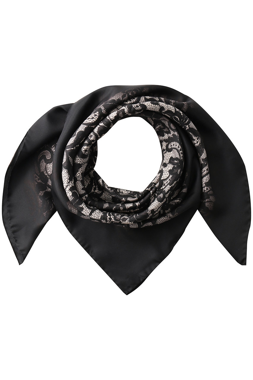ステラ マッカートニー/STELLA McCARTNEYのレースプリントスカーフ （90×90）(ブラック/6B00443GS250)