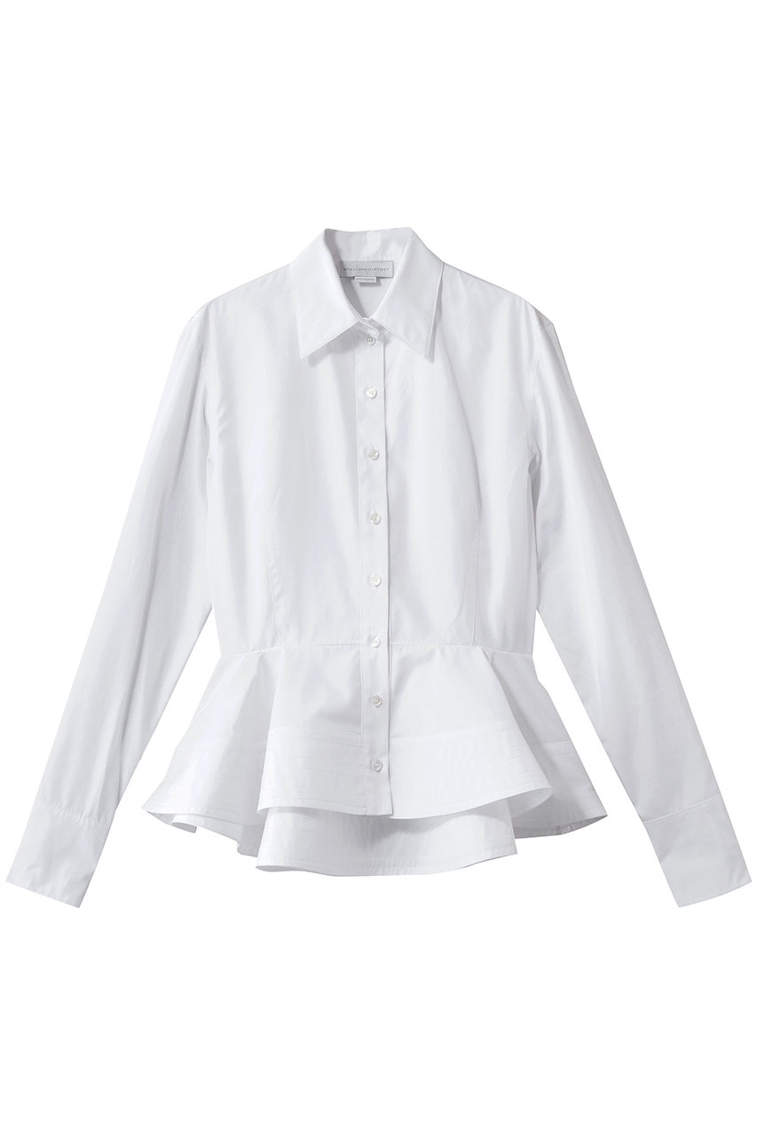 ステラ マッカートニー/STELLA McCARTNEYのポプリンペプラムシャツ(ピュアホワイト/6201933HU191)