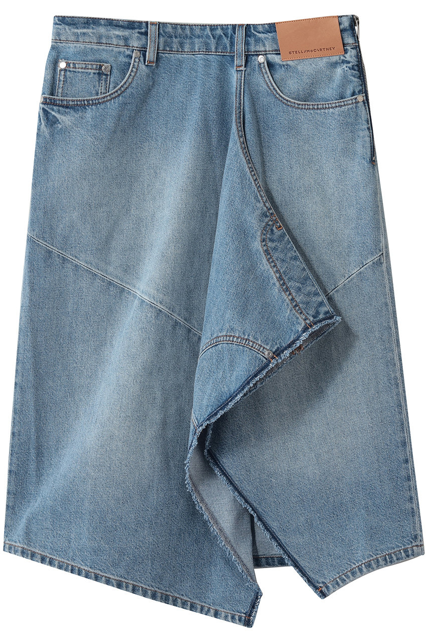 ステラ マッカートニー/STELLA McCARTNEYのデコンストラクテッドデニムスカート(ミッドブルー/6D04643SQH55)