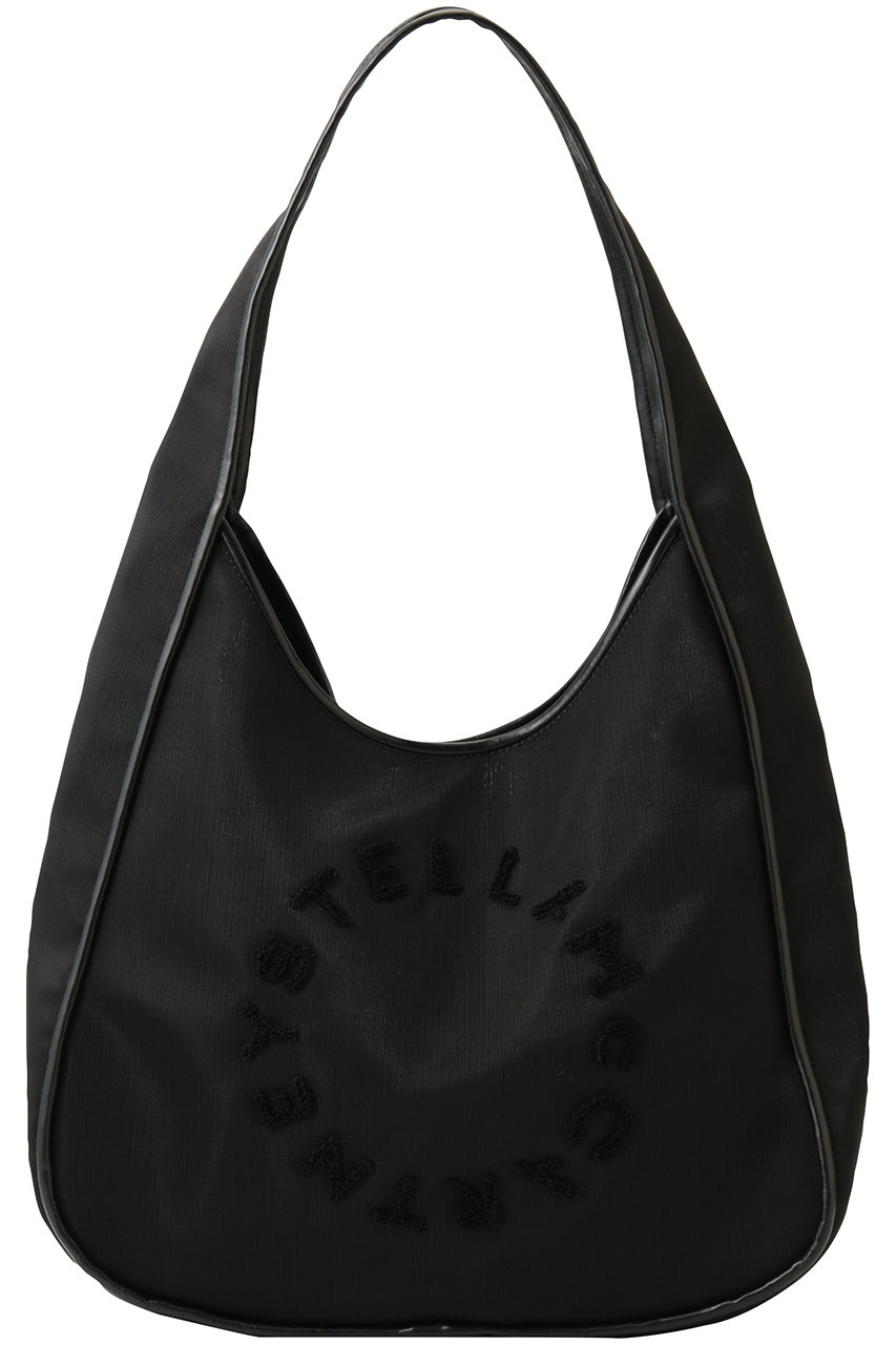 ステラ マッカートニー/STELLA McCARTNEYのSTELLA Logo ラージホーボーバッグ(Mesh)(ブラック/7B0102WP0705)