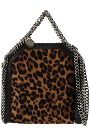 ステラ マッカートニー/STELLA McCARTNEYのFalabella Tiny レオパードベルベット2wayミニトートバッグ(120600/120602)