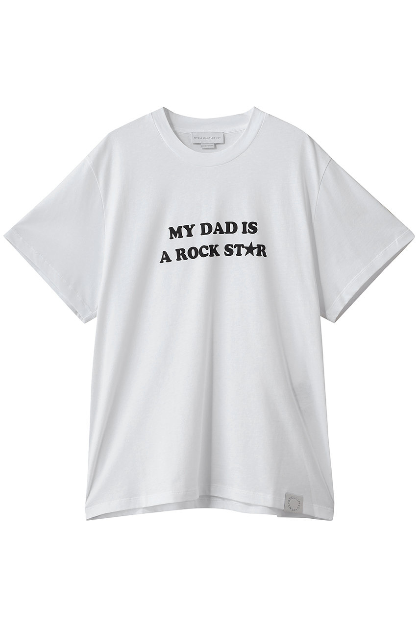 ステラ マッカートニー/STELLA McCARTNEYのMY DAD IS A ROCKSTAR Tシャツ(ピュアホワイト/6J01583SQB15)