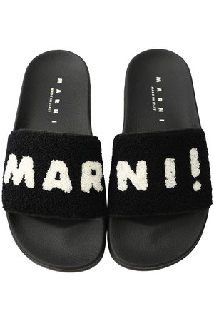 Marni - MARNI マルニ ロゴプリントサンダル ブラック 23cmの+