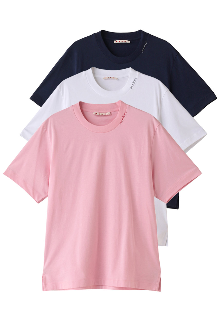 MARNI 3 PACK Tシャツ (ピンクガミー, 40) マルニ ELLE SHOP
