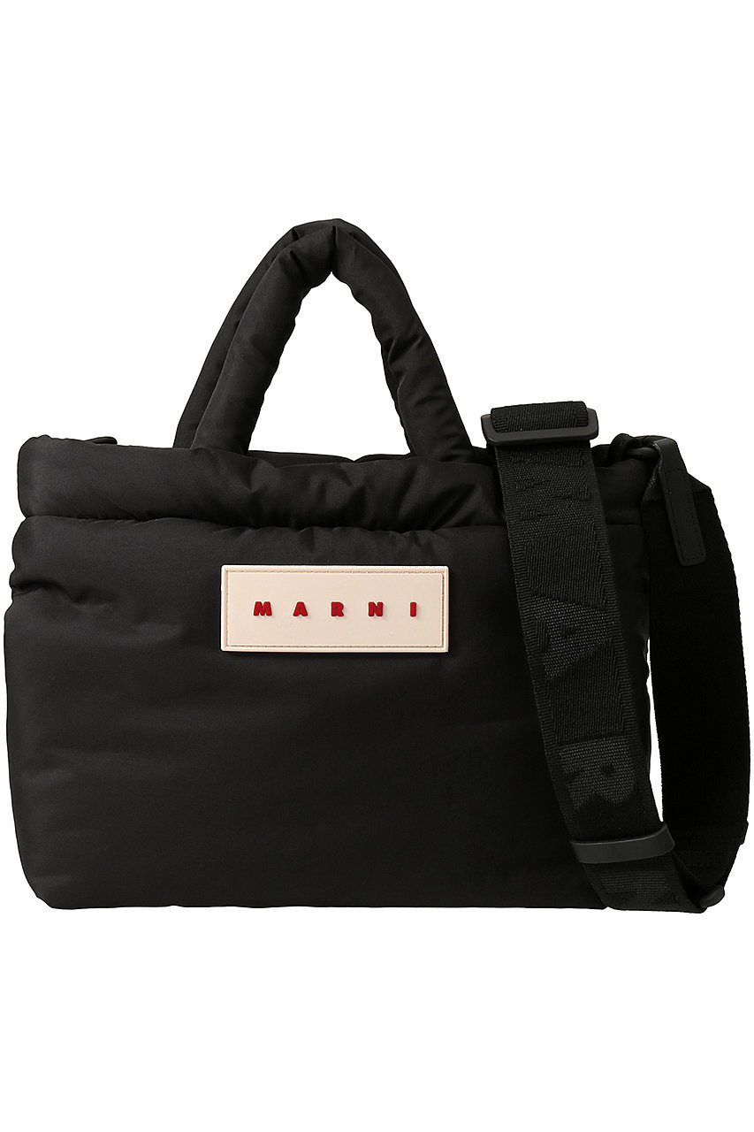 MARNI(マルニ)｜PUFF E/W 2wayトートバッグ/ブラック の通販｜ELLESHOP