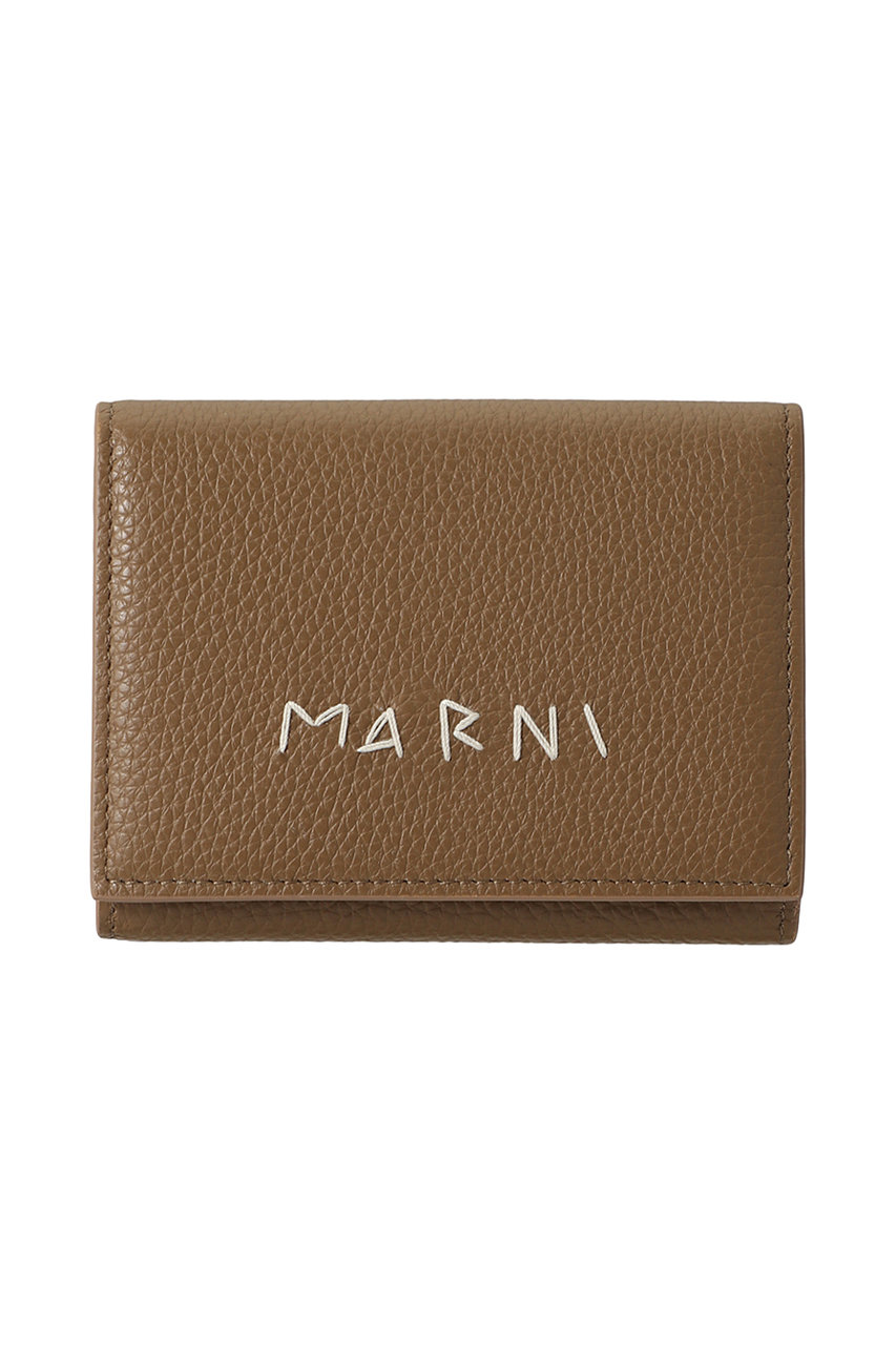 マルニ/MARNIのMENDING ハンドステッチロゴ三つ折り財布(クレタ/PFMO0105U0)