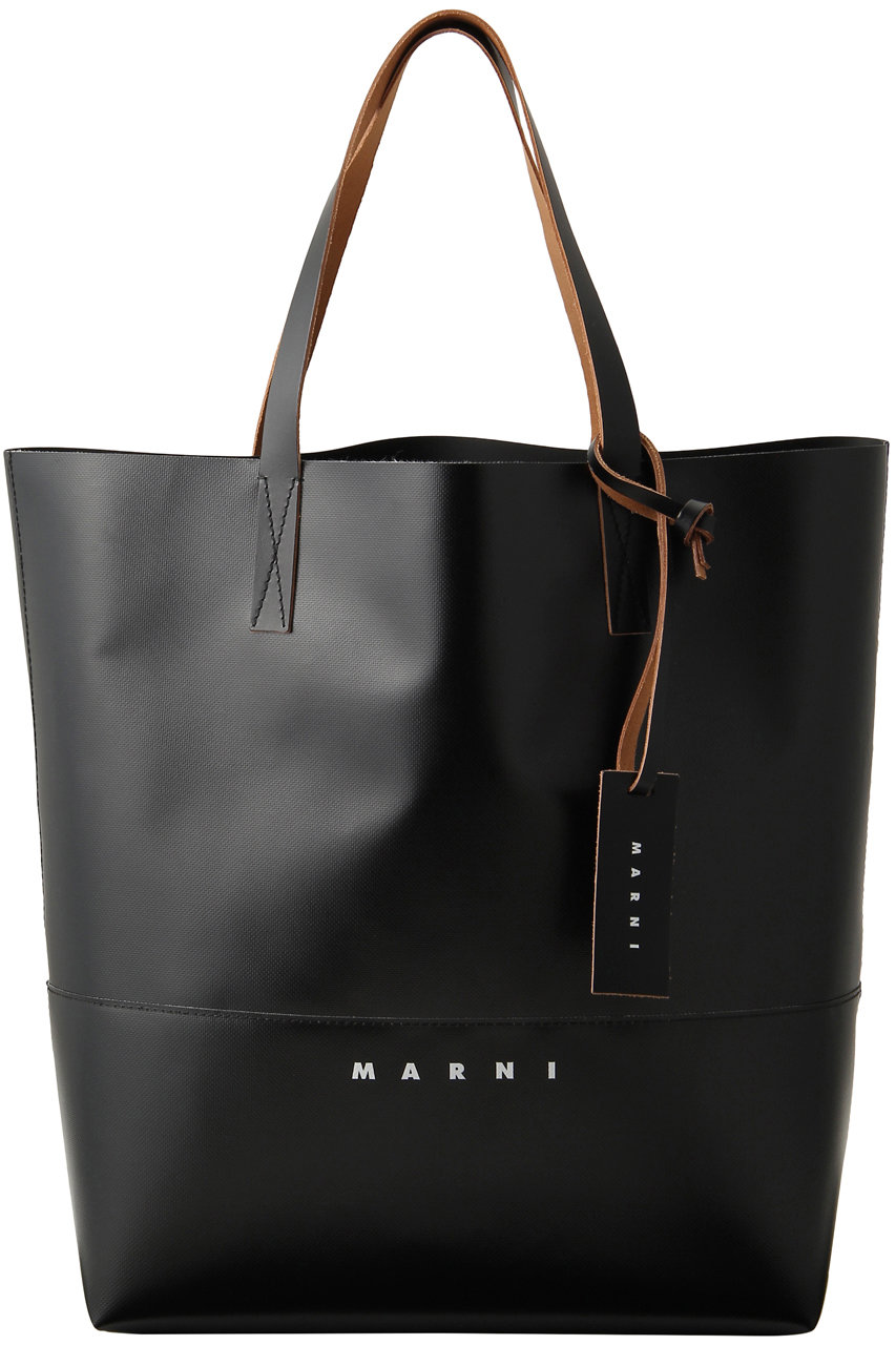 マルニ/MARNIの【MEN】MARNI タグ付きオープンショッパー(ブラック/SHMQ0037A1P5769)