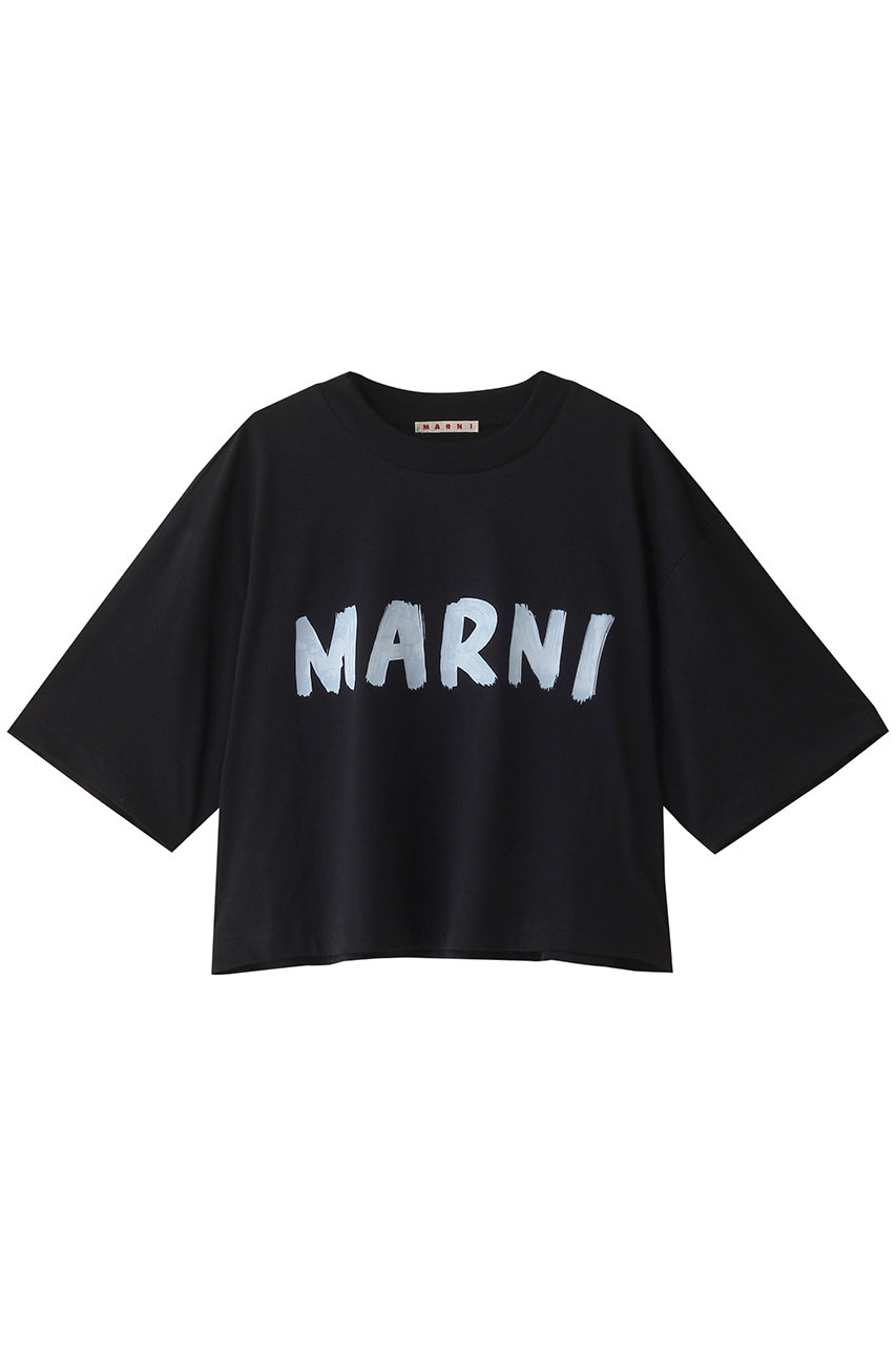 マルニ/MARNIのペイントロゴTシャツ(ブラック/THJE0333P0USCS11)