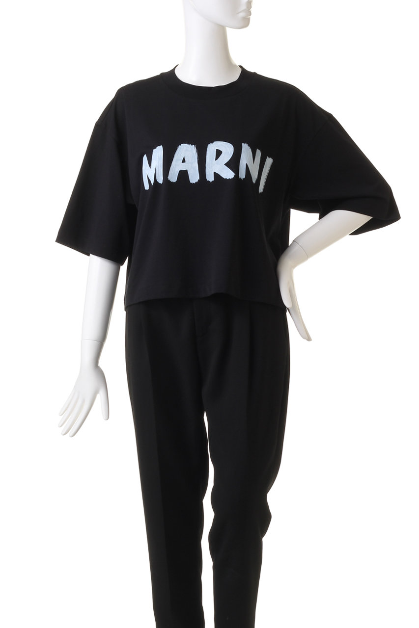 MARNI(マルニ)｜ペイントロゴTシャツ/ブラック の通販｜ELLESHOP・(エル・ショップ)