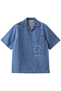 【良品】MARNI/マルニ　デニムパンツ　フラワー パッチ　2022ss　W30 輝く高品質な フラワー デニムパンツ 良品】MARNI/マルニ パッチ