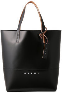 MARNI ★ Tribeca ショッピング バッグ トート ストライプ ブルー ストライプ Tribeca ショッピングバッグ、マルニロゴ入り