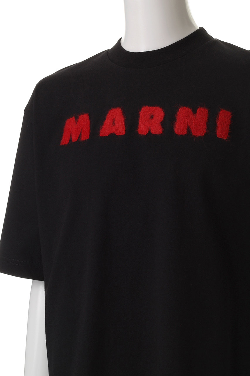 直営店☆MARNI☆SALE! マルニロゴTシャツ コットン ブラック MARNI(マルニ)|【MEN】モヘアロゴTシャツ/ブラック の通販