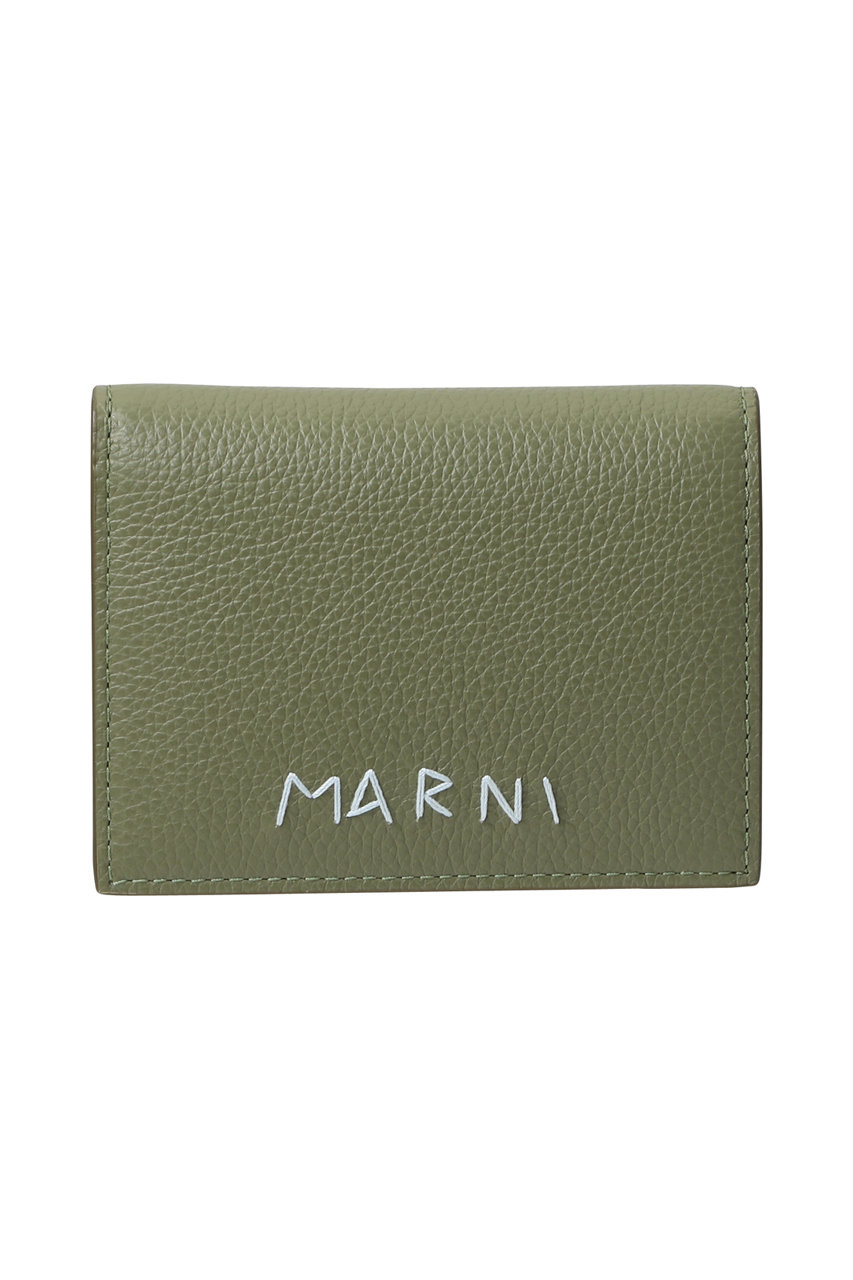 MARNI MENDING 二つ折り財布 (オリーブ, F) マルニ ELLE SHOP MARNI MENDING 二つ折り財布 (オリーブ, F) マルニ ELLE SHOP