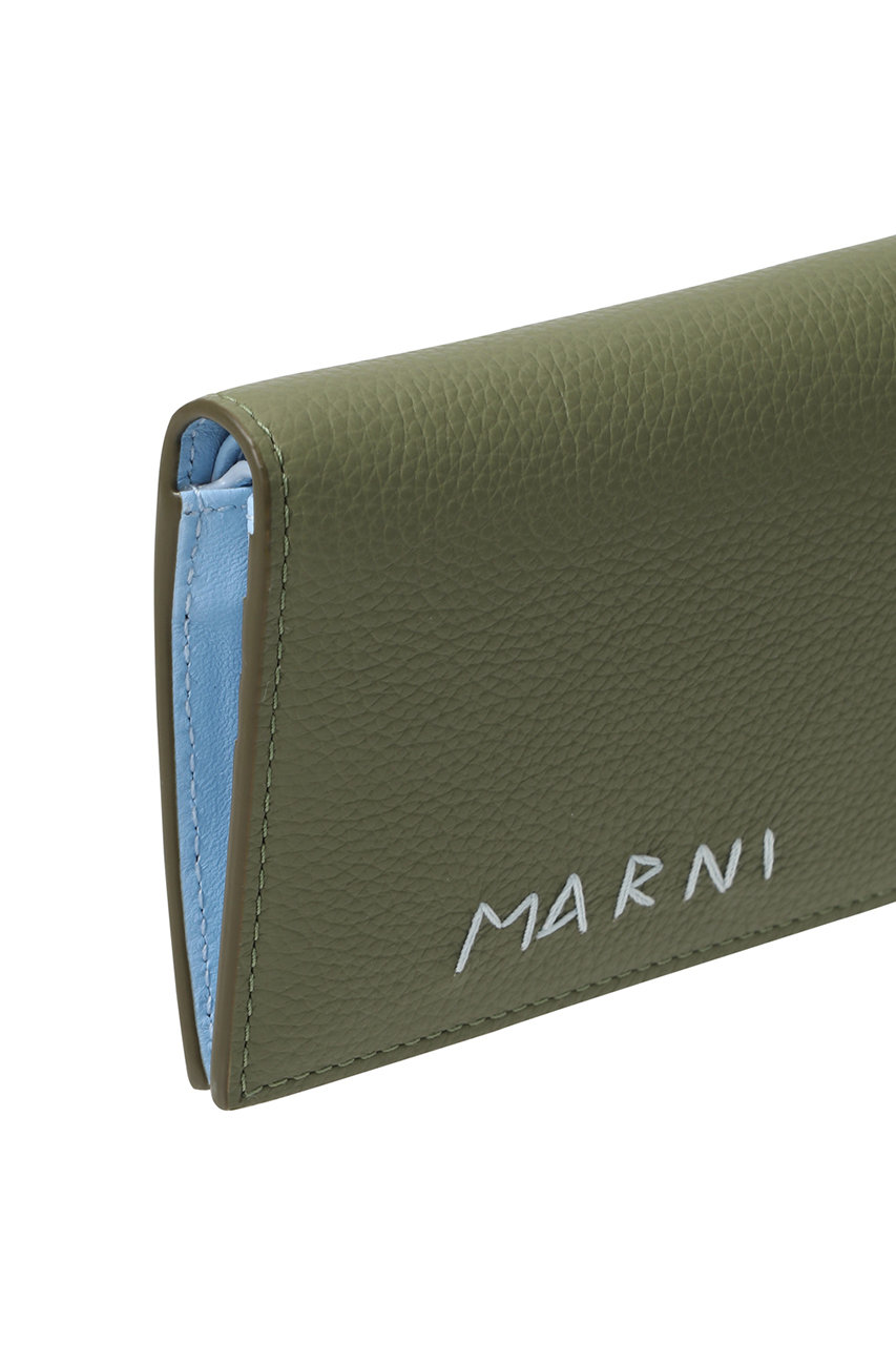 ○★新品未使用　MARNI (マルニ)　二つ折り財布　ダスティオリーブ MARNI(マルニ)｜MENDING 二つ折り財布/オリーブ の通販