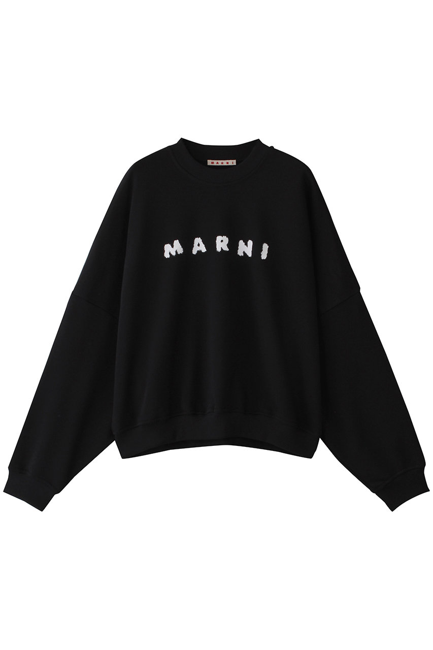 MARNI コットンロゴスウェット (ブラック, 40) マルニ ELLE SHOP MARNI コットンロゴスウェット (ブラック, 40) マルニ ELLE SHOP