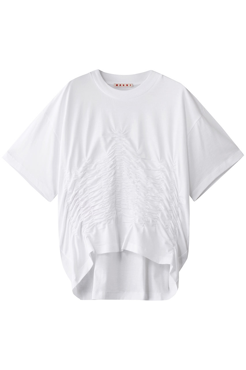 MARNI オーガニックコットンシャーリングTシャツ (リリーホワイト, 40) マルニ ELLE SHOP MARNI オーガニックコットンシャーリングTシャツ (リリーホワイト, 40) マルニ ELLE SHOP