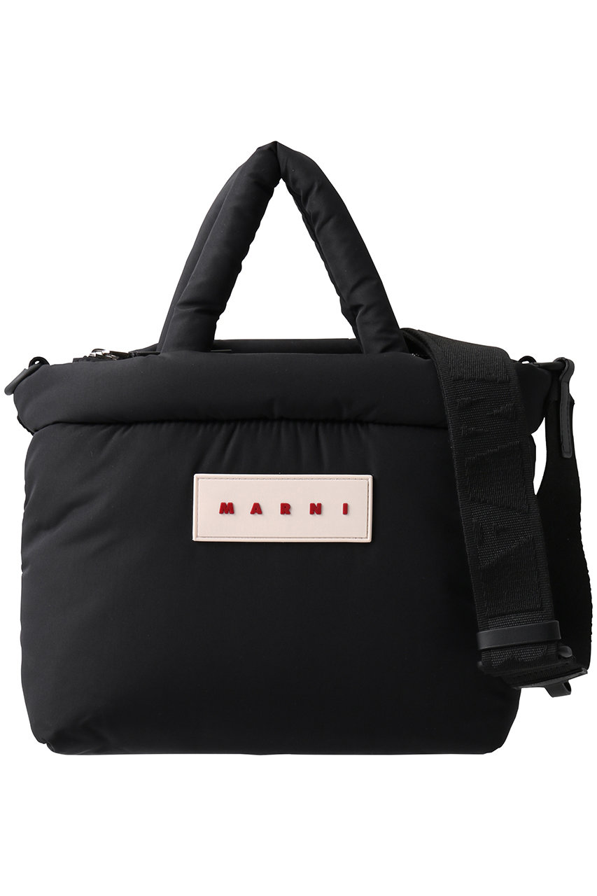 MARNI PUFF ナイロン2wayスモールトートバッグ (ブラック, F) マルニ ELLE SHOP MARNI PUFF ナイロン2wayスモールトートバッグ (ブラック, F) マルニ ELLE SHOP