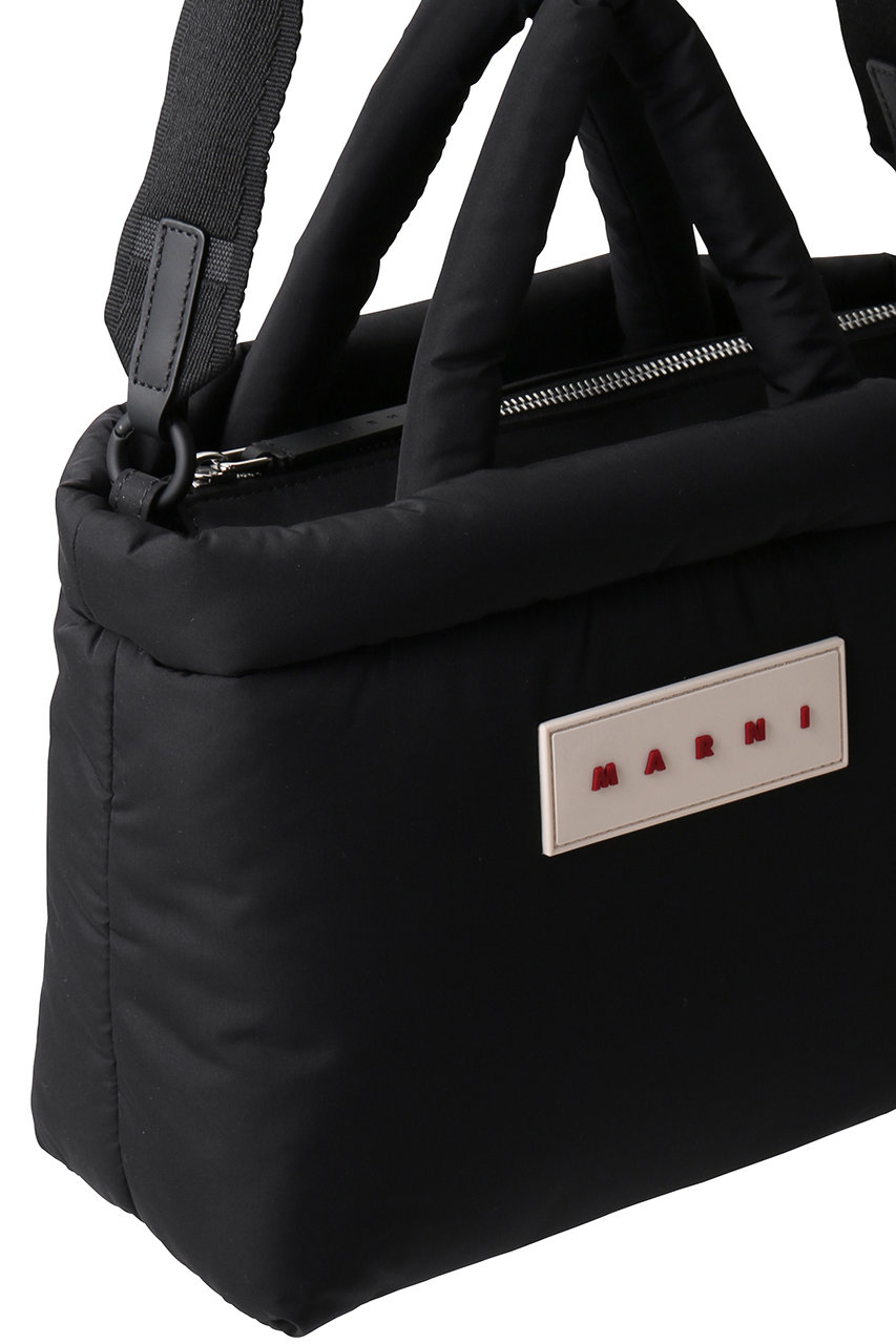新作・大人気【MARNI】ブラック ナイロン製 Puff スモールトート ブラック ナイロン製 Puff スモールトートバッグ | Marni