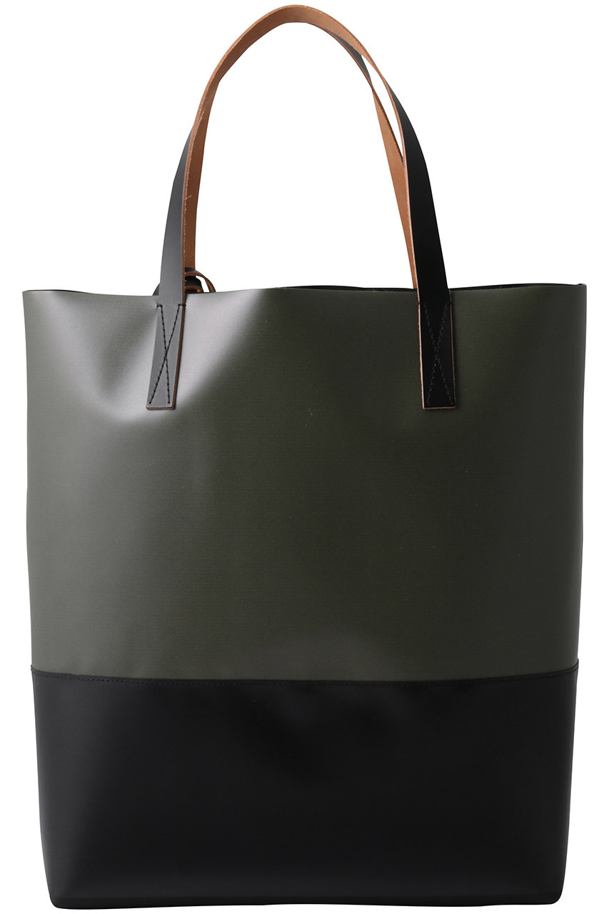 MARNI(マルニ)｜TRIBECA バイカラーショッピングバッグ/ディープセージ