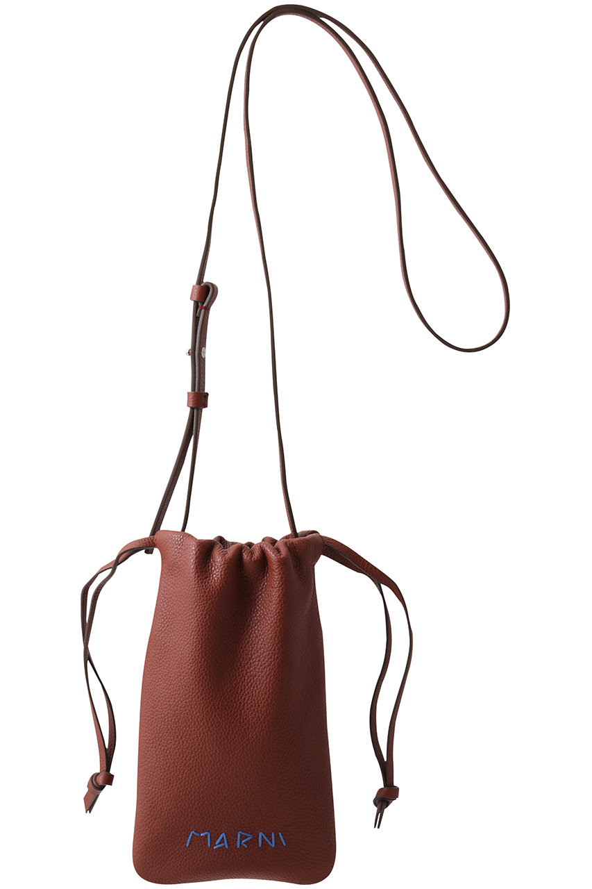MARNI MARNI MENDING 2wayドローストリングスマホポシェット (ワイルドチェリー, F) マルニ ELLE SHOP MARNI MARNI MENDING 2wayドローストリングスマホポシェット (ワイルドチェリー, F) マルニ ELLE SHOP