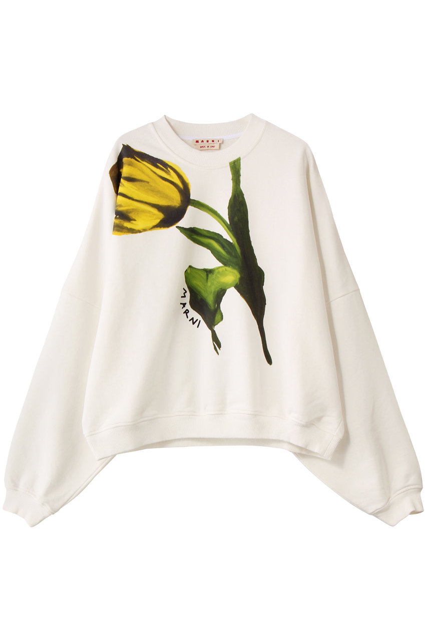 MARNI チューリッププリントスウェット (ナチュラルホワイト, 40) マルニ ELLE SHOP