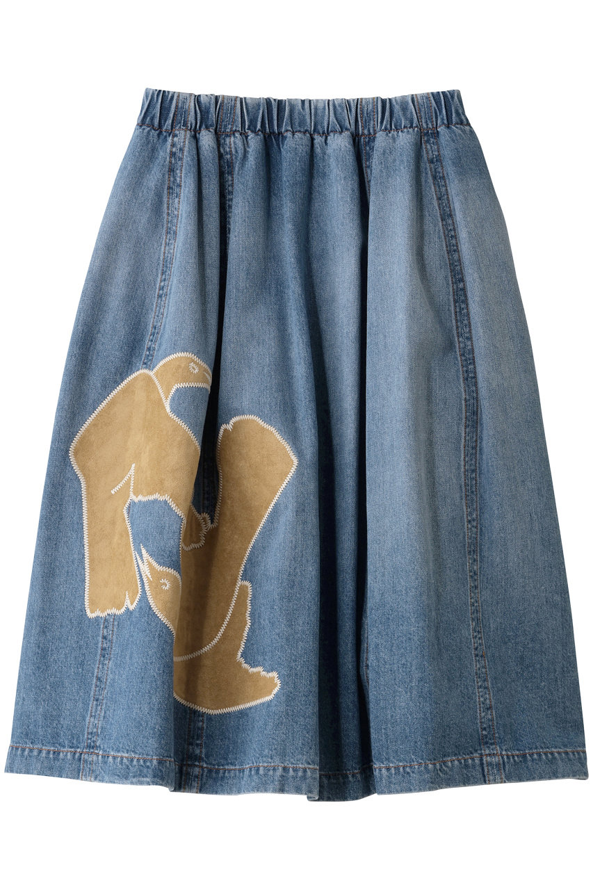楽天ポイント還元】MARNI バードパッチワークデニムギャザースカート
