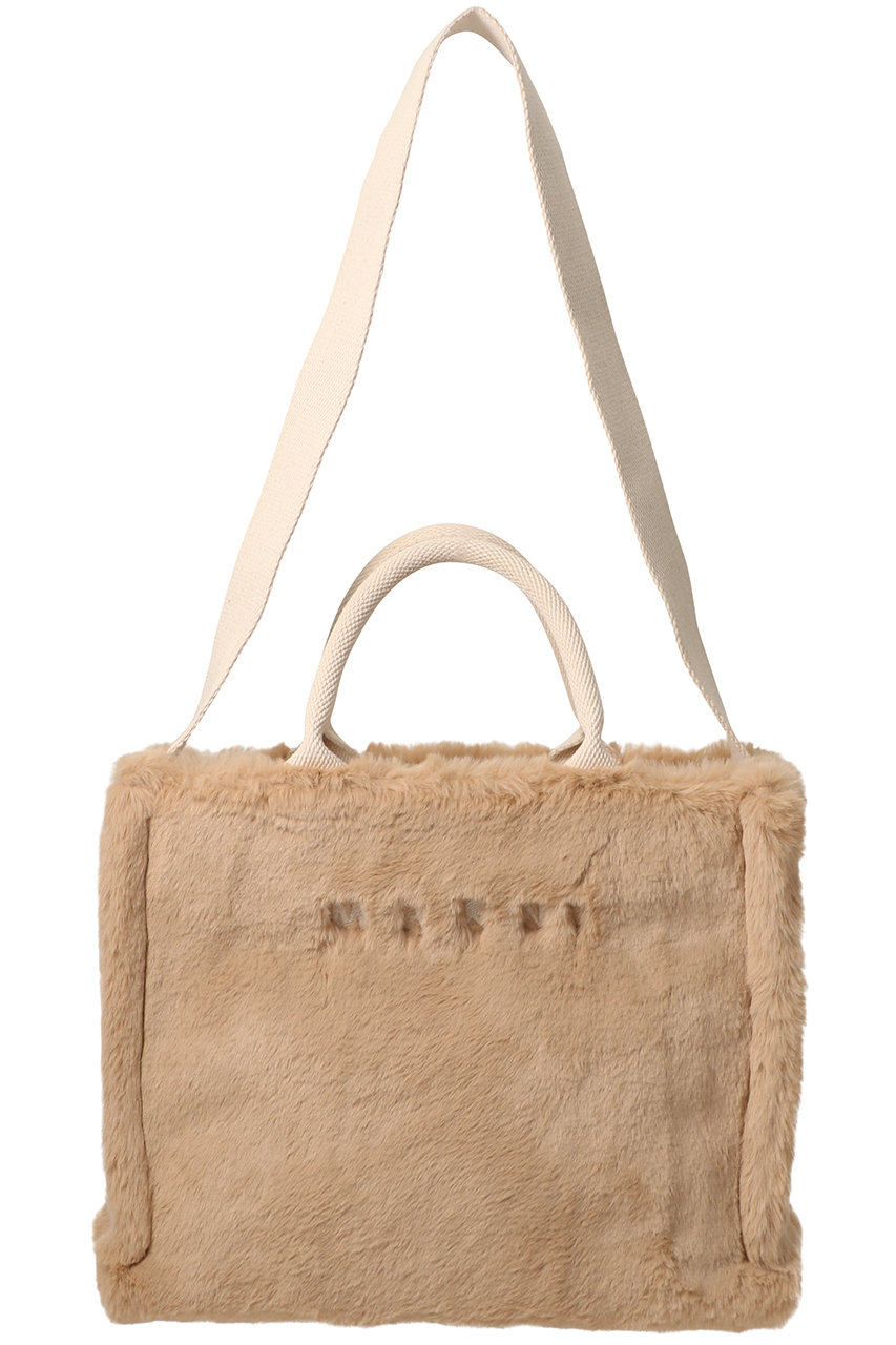 MARNI フェイクファー 2wayトートバッグ (レモングラス, F) マルニ ELLE SHOP MARNI フェイクファー 2wayトートバッグ (レモングラス, F) マルニ ELLE SHOP