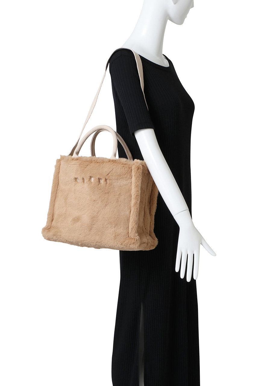 MARNI(マルニ)｜フェイクファー 2wayトートバッグ/レモングラス の通販